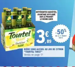 E.Leclerc Express TOURTEL TWIST Bière sans alcool au jus de citron offre