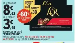 E.Leclerc Express L'OR ESPRESSO Capsules de café offre