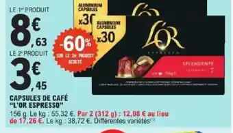 E.Leclerc Express L'OR ESPRESSO Capsules de café offre