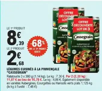 E.Leclerc Express CASSEGRAIN Légumes cuisinés à la provençale offre