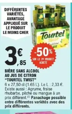 E.Leclerc Express TOURTEL TWIST Bière sans alcool au jus de citron offre