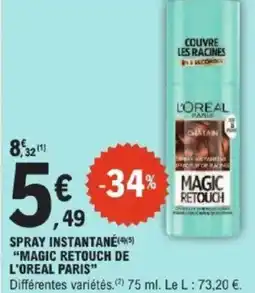 E.Leclerc Express MAGIC RETOUCH DE L'OREAL PARIS Spray instantané offre