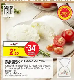 Intermarché Hyper Mozzarella di bufala campana bonbon aop offre