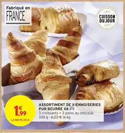 Intermarché Hyper Assortiment de viennoiseries pur beurre x6 offre