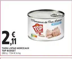 Intermarché Hyper TOP BUDGET Thon listao morceaux offre