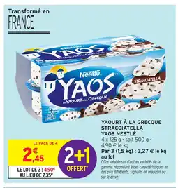 Intermarché Hyper YAOS NESTLÉ Yaourt à la grecque stracciatella offre