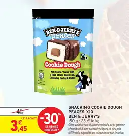 Intermarché Hyper BEN & JERRY'S Snacking cookie dough peaces x10 offre