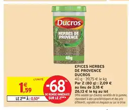 Intermarché Hyper DUCROS Epices herbes de provence offre