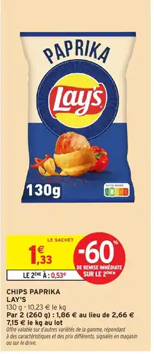 Intermarché Hyper LAY'S Chips paprika offre