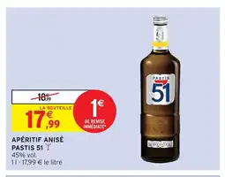 Intermarché Hyper PASTIS 51 Apéritif anisé offre