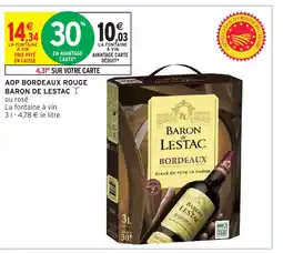 Intermarché Hyper BARON DE LESTAC Aop bordeaux rouge offre