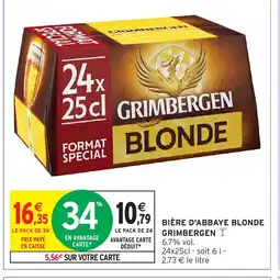 Intermarché Hyper GRIMBERGEN Bière d'abbaye blonde offre