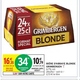 Intermarché Hyper GRIMBERGEN Bière d'abbaye blonde offre