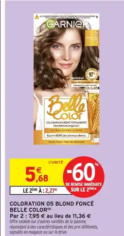 Intermarché Hyper BELLE COLOR Coloration 05 blond foncé offre