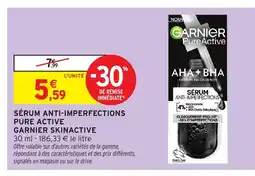 Intermarché Hyper GARNIER SKINACTIVE Sérum anti-imperfections pure active offre