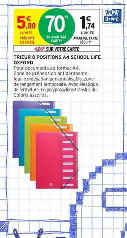 Intermarché Hyper Trieur 8 positions a4 school life oxford offre