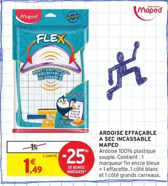 Intermarché Hyper MAPED Ardoise effacable a sec incassable offre