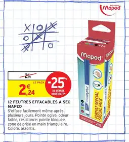 Intermarché Hyper MAPED 12 feutres effacables a sec offre