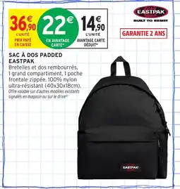 Intermarché Hyper EASTPAK Sac à dos padded offre