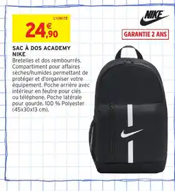 Intermarché Hyper NIKE Sac à dos academy offre