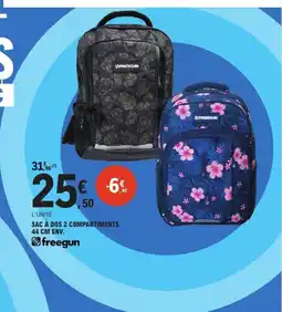 E.Leclerc FREEGUN Sac à dos 2 compartiments offre