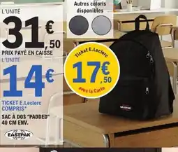E.Leclerc EASTPAK Sac à dos offre