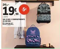 E.Leclerc KAPORAL Sac à dos 2 compartiments offre