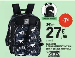 E.Leclerc AIRNESS Sac à dos 2 compartiments + besace amovible offre