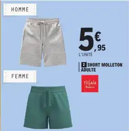 E.Leclerc Short molleton adulte offre