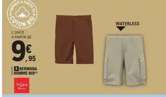 E.Leclerc Bermuda homme bio offre