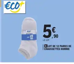 E.Leclerc Lot de 12 paires de chaussettes homme offre