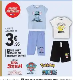E.Leclerc Tee shirt, corsaire ou bermuda enfant offre