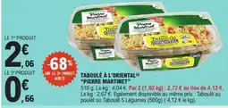 E.Leclerc PIERRE MARTINET Taboulé à l'oriental offre