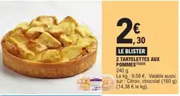 E.Leclerc 2 tartelettes aux pommes offre