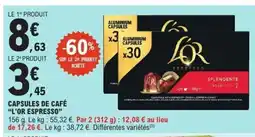 E.Leclerc L'OR ESPRESSO Capsules de café offre