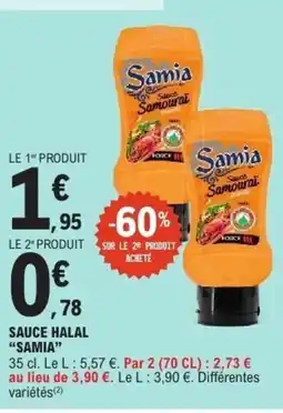 E.Leclerc SAMIA Sauce halal offre