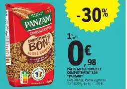 E.Leclerc PANZANI Pâtes au blé complet complètement bon offre