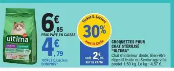E.Leclerc ULTIMA Croquettes pour chat sterilisé offre