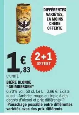E.Leclerc GRIMBERGEN Bière blonde offre