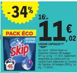 E.Leclerc SKIP Lessive capsules offre