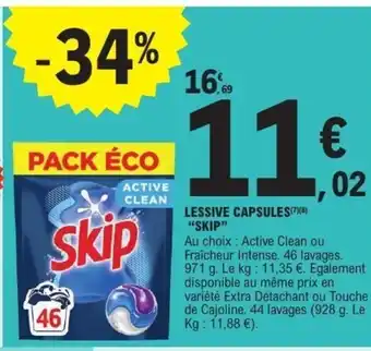 E.Leclerc SKIP Lessive capsules offre