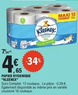 E.Leclerc KLEENEX Papier hygienique offre