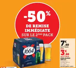 Hyper U Biere blonde 1664 5,5° offre
