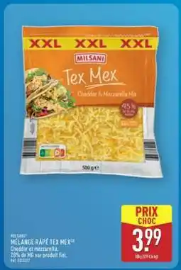 ALDI MÉLANGE RÂPÉ TEX MEX offre