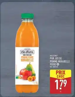 ALDI RIO D'ORO PUR JUS DE POMME MIRABELLE POIRE offre