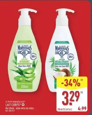 ALDI LE PETIT MARSEILLAIS Lait corps offre
