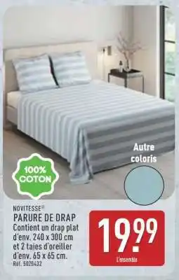 ALDI NOVITESSE PARURE DE DRAP offre