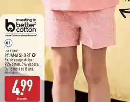 ALDI LILY & DAN PYJAMA SHORT offre
