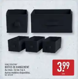 ALDI HOME CREATION BOÎTES DE RANGEMENT offre