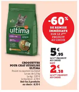 Hyper U ULTIMA Croquettes pour chat sterilise offre